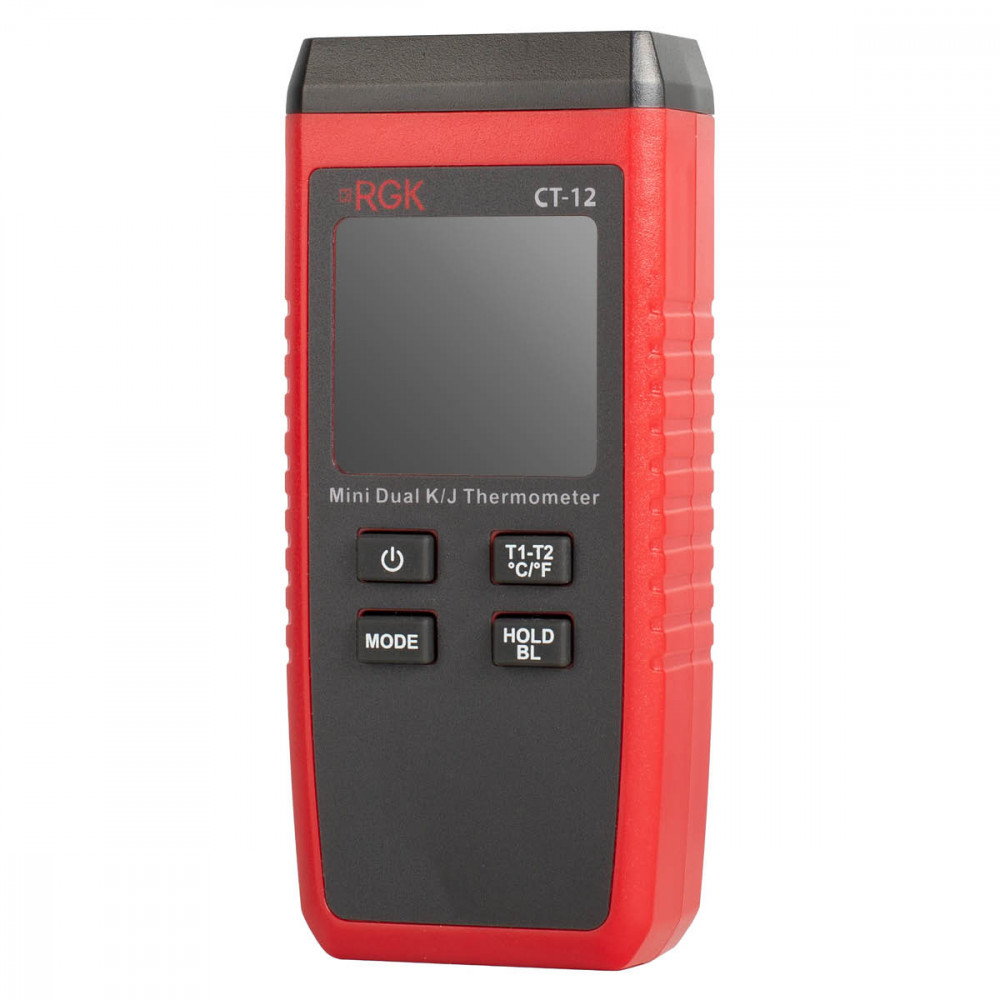 Термометр RGK CT-12 с погружным зондом температуры TR-10W и поверхностным зондом TR-10S